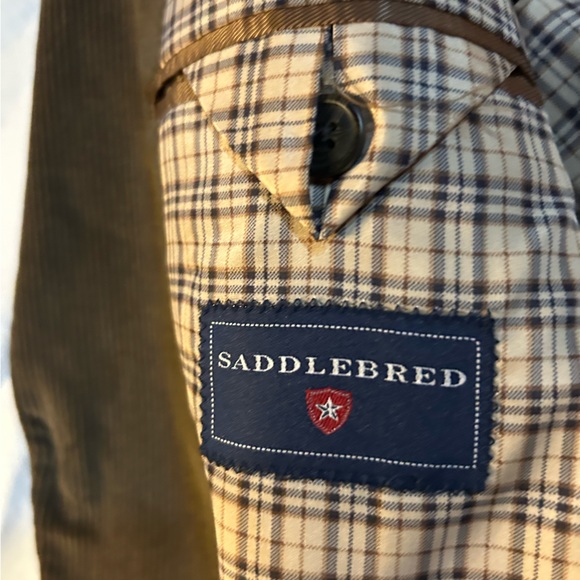 Saddlebred Chocolate Corduroy Men’s Blazer 48R - Picture 8 of 12